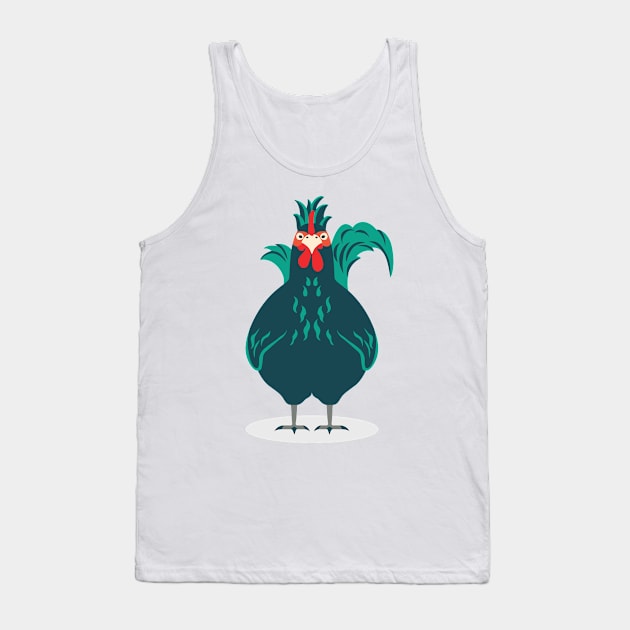 A Cute Chicken Tank Top by iswenyi Art